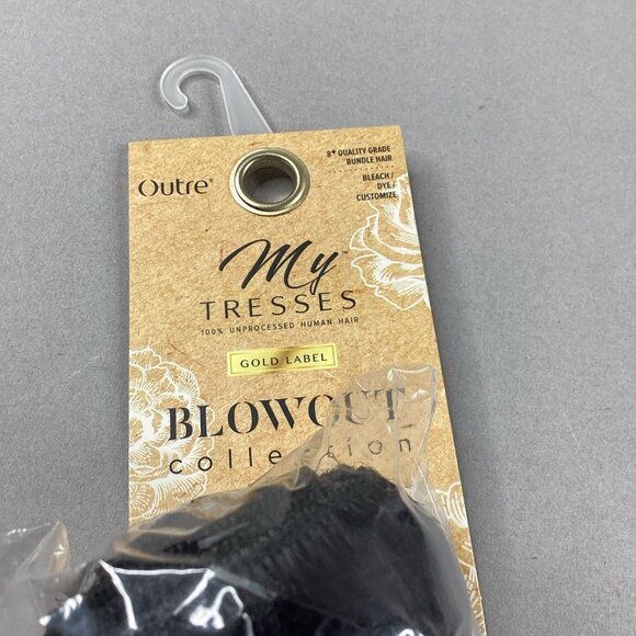 Blowout Relaxed 10” Natural Black 100% Unprocessed Human Hair Extensions - Picture 4 of 5